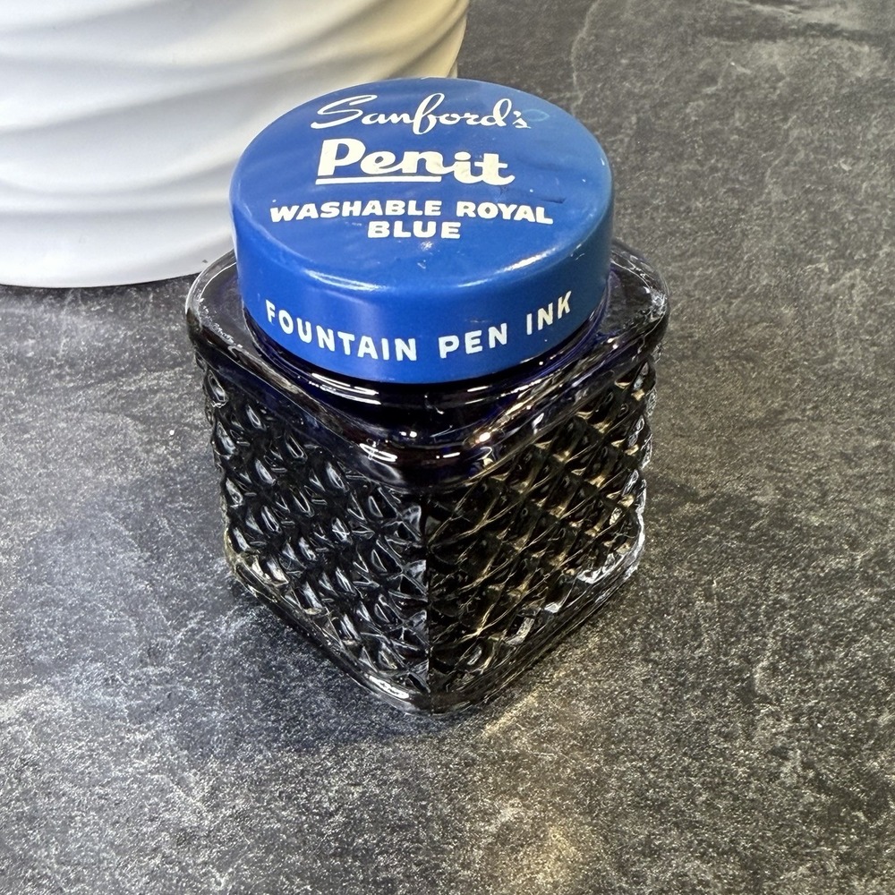 Vintage Sanford's Penit Washable Royal Blue 3/4 oz Fountain Pen Ink 256